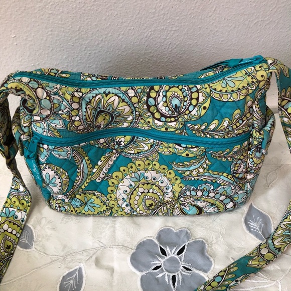 Vera Bradley Women's Small Shoulder Purse Top Zipper Closure - Picture 7 of 14